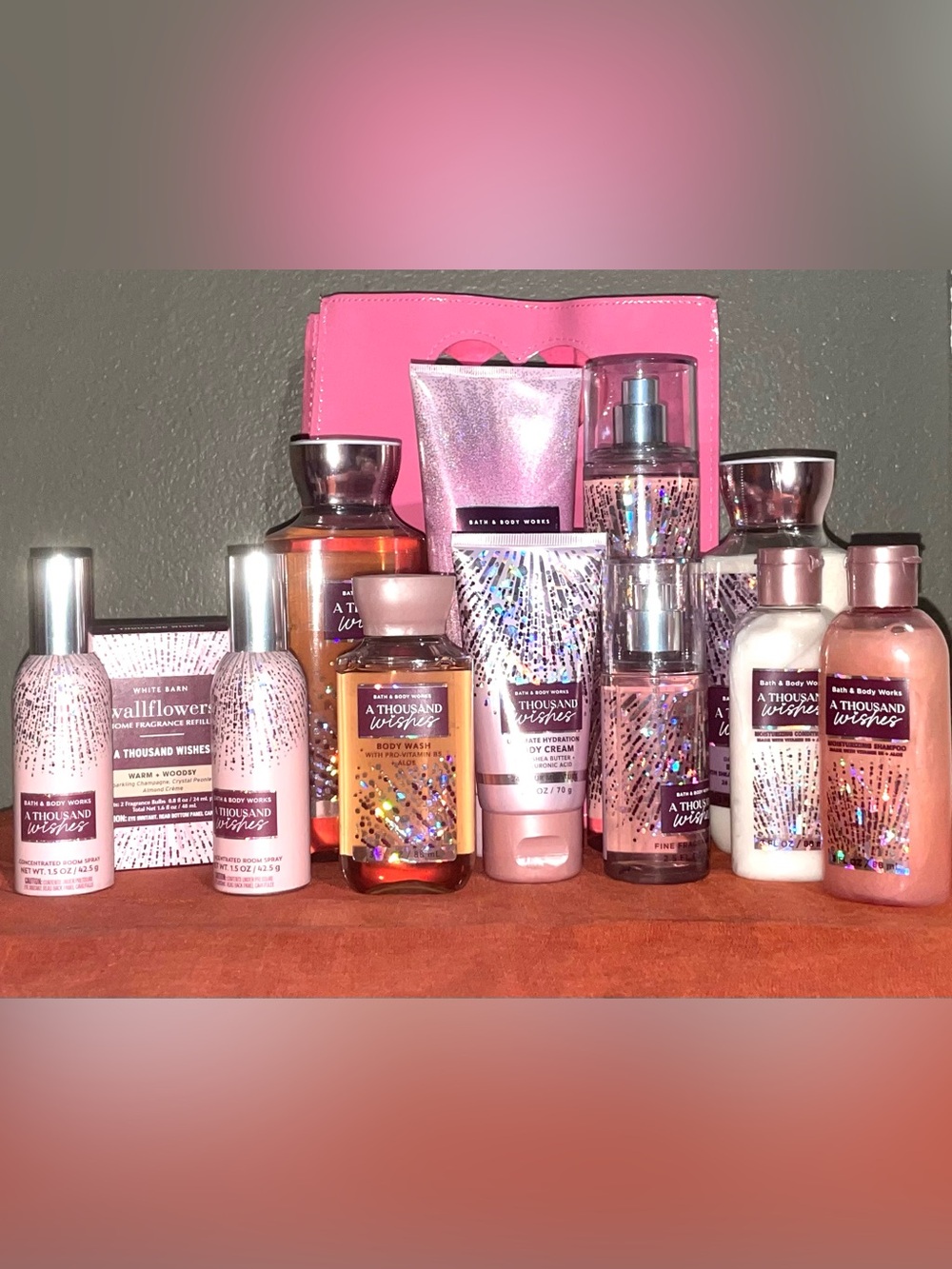 Bath & Body Works A THOUSAND WISHES HUGE 12 PIECE BUNDLE + Reusable Gift Bag